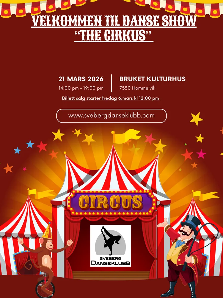 red illustration circus flyer